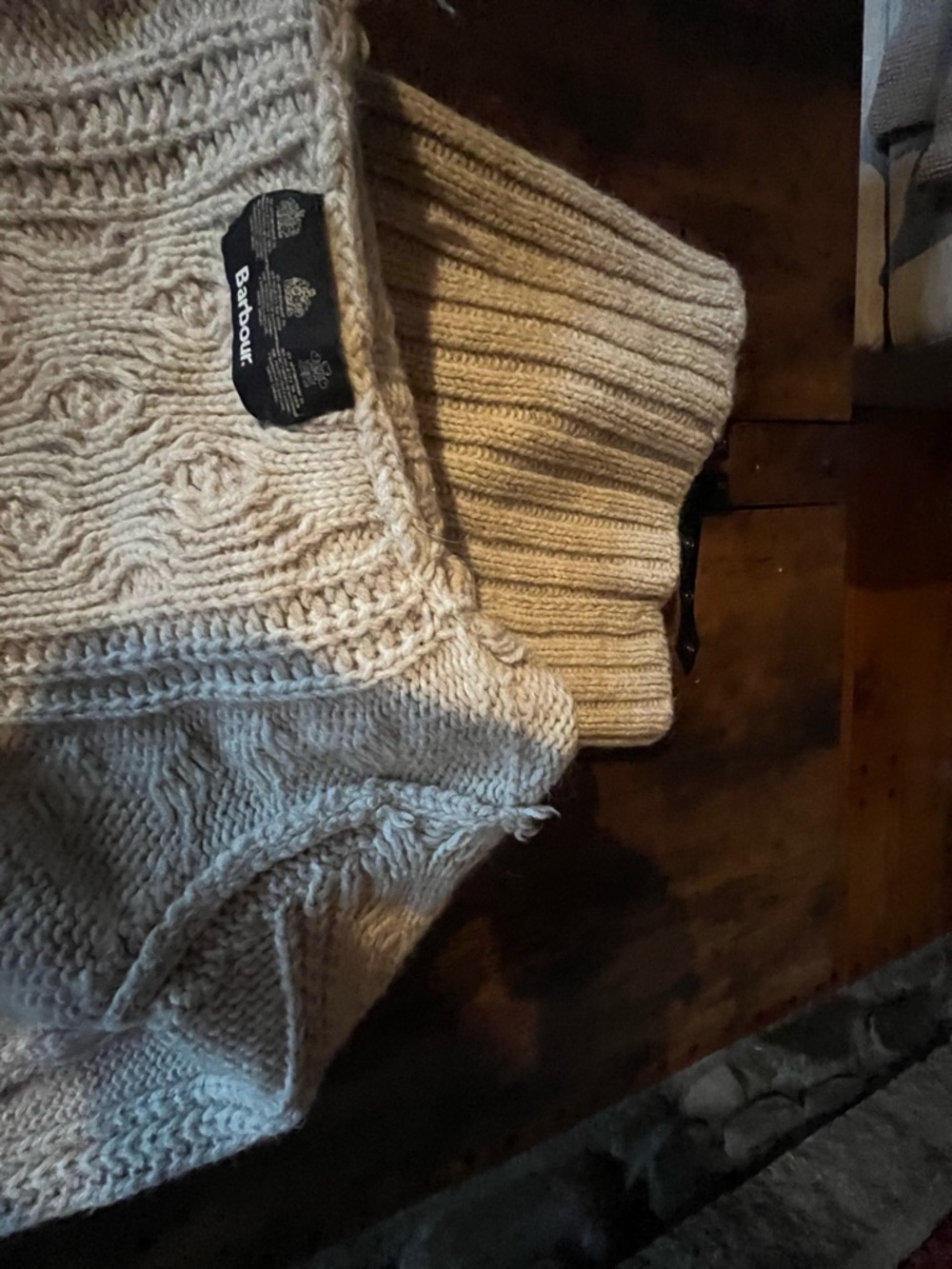 Barbour large cowl neck chunky knit sweater - size 8 - Picture 4 of 8